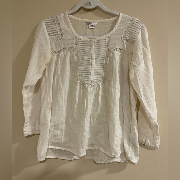 Volcom Tops - Volcom ivory long sleeve button front blouse​​​​​​